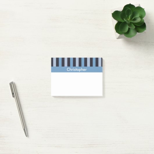 Slank blauw gestreept post-it® notes (Kantoor)