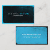 Slank Blauwgroen modern Chalkboard  Visitekaartje (Voorkant / Achterkant)