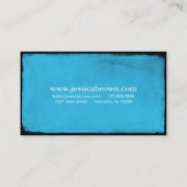 Slank Blauwgroen modern Chalkboard  Visitekaartje (Achterkant)