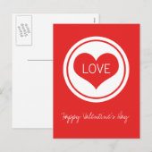 Slank Briefkaart, rood Feestdagenkaart (Voorkant / Achterkant)