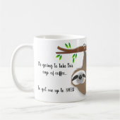 Slank bruin glanzend op een boomtak koffiemok (Links)