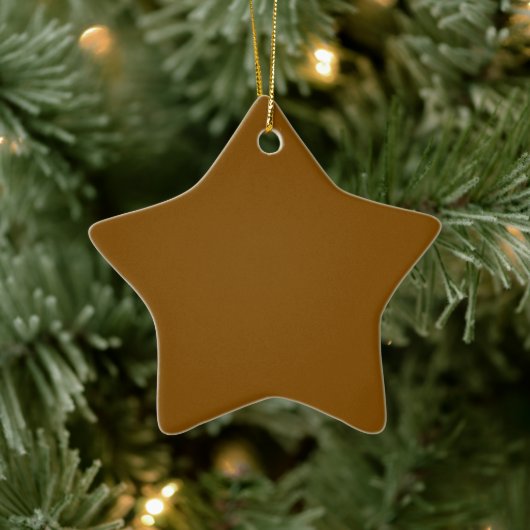 Slank bruin keramisch sterornament voor decoratie (Boom)