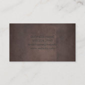 Slank bruin textiel | Eenvoudige achtergrond Visitekaartje (Achterkant)