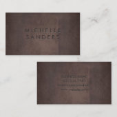 Slank bruin textiel | Eenvoudige achtergrond Visitekaartje (Voorkant / Achterkant)