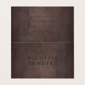 Slank bruin textiel | Eenvoudige achtergrond Visitekaartje (Buitenkant ongevouwen)