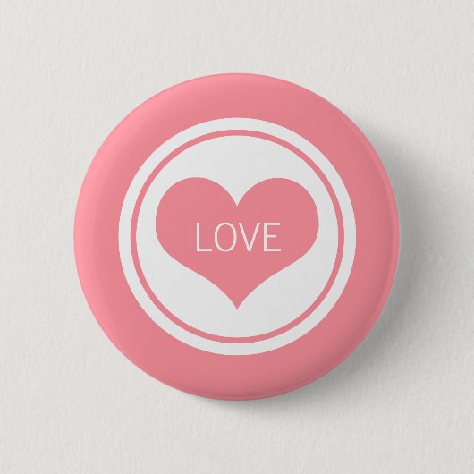 Slank Button, roze Ronde Button 5,7 Cm (Voorkant)
