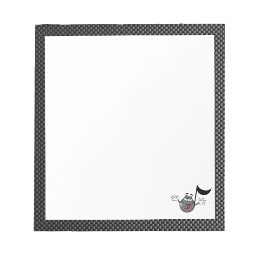 Slank Cartoon Music Note Notitieblok (Voorkant)