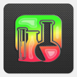 Slank chemie vierkante sticker