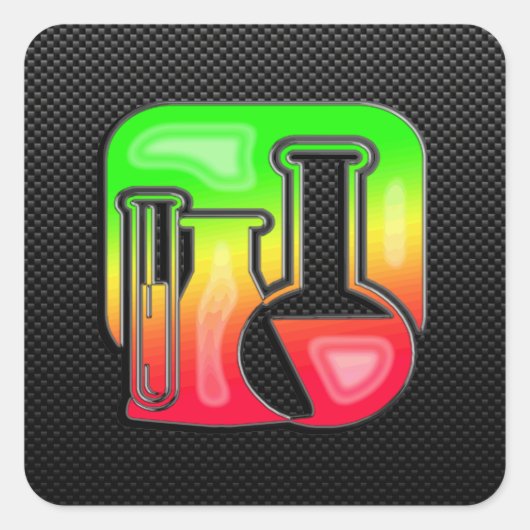 Slank chemie vierkante sticker (Voorkant)