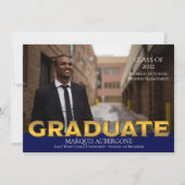 Slank College | Univ Foto Afstuderen Blue | Goud Kaart (Voorkant)