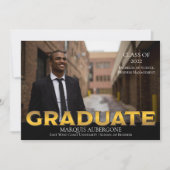 Slank College | Univ Photo Afstuderen Black | Goud Kaart (Voorkant)