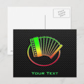 Slank cordion briefkaart (Voorkant / Achterkant)