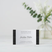 Slank creatief ontwerp Corporate Silver Look Moder Visitekaartje (Staand voorkant)