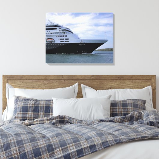 Slank cruiseschip canvas afdruk (Insitu (Slaapkamer))
