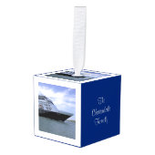 Slank cruiseschip met persoonlijke aanduiding ornament (Voorkant hoekig)