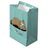 Slank design met gemiddelde gulden tas medium cadeauzakje (Voorkant Gekanteld)