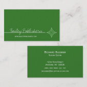 Slank Diamond Visitekaartje, Kelly Green Visitekaartje (Voorkant / Achterkant)