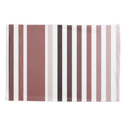 Slank, dikke strepen met naam in Rosy Brown Kussensloop (Achterkant)