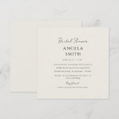 Slank & eenvoudig crème Vrijgezellenfeest vierkant Kaart (Voorkant / Achterkant)