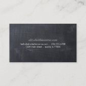 Slank Eenvoudig Modern Chalkboard Visitekaartje (Achterkant)