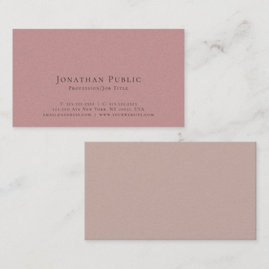 Slank, eenvoudig, modern, elegant luxe visitekaartje (Voorkant / Achterkant)