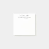 Slank Eenvoudig Wit Modern Professioneel Post-it® Notes (Voorkant)