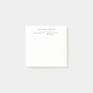 Slank Eenvoudig Wit Modern Professioneel Post-it® Notes