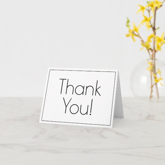 Slank, eigentijds "Bedankt!" Kaart (Gele Bloem)