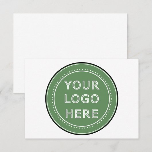 Slank, eigentijds, gepolijst en aanpasbaar. bedankkaart (Voorkant / Achterkant)