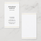 Slank elegant design, modern, gouden vormgeving, r visitekaartje (Voorkant / Achterkant)