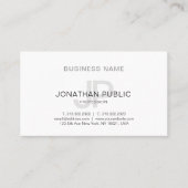 Slank Elegant Design Monogram Plain Trendy Visitekaartje (Voorkant)