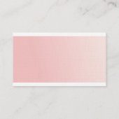 Slank Elegant Design Trendy Pink Plain Luxe Visitekaartje (Achterkant)