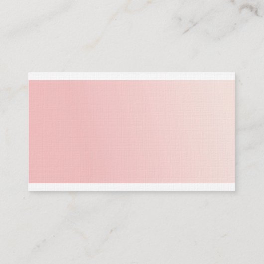 Slank Elegant Design Trendy Pink Plain Luxe Visitekaartje (Achterkant)