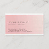 Slank Elegant Design Trendy Pink Plain Luxe Visitekaartje (Voorkant)