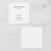 Slank, elegant, goudvormig, professioneel, modern vierkante visitekaartje (Voorkant / Achterkant)