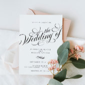 Slank Elegant Script Modern Bruiloft Kaart