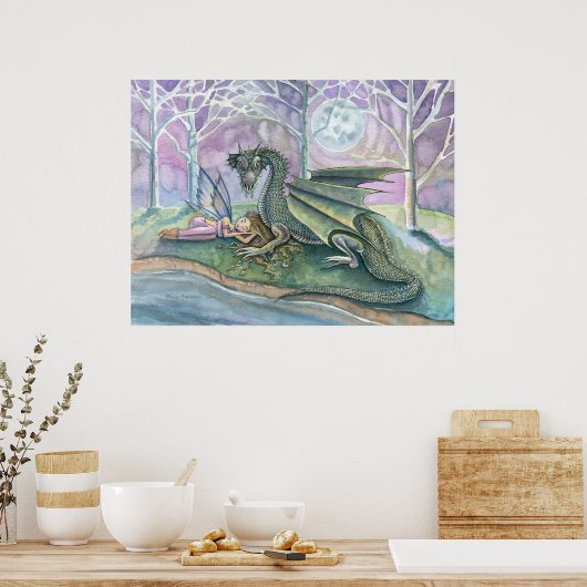 Slank en draak Poster afdrukken (Keuken)