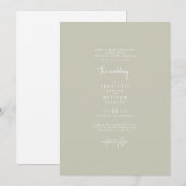 Slank en eenvoudig beide stellen ouders in beige b kaart (Voorkant / Achterkant)