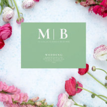 Slank en eenvoudig groen monogram, geen ouders