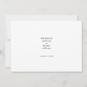 Slank en eenvoudig Monogram B/W geen Uitnodiging v (Achterkant)