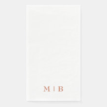 Slank en eenvoudig Terracotta Monogram Weddenschap