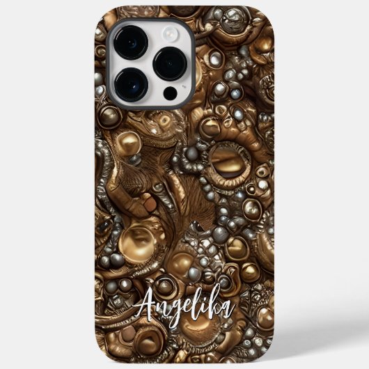 Slank en geavanceerd: modern kunstmatig kunstleder Case-Mate iPhone case (Achterkant)