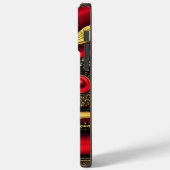 Slank en geavanceerd: rood en goudAbstract Case-Mate iPhone Case (Achterkant / Links)