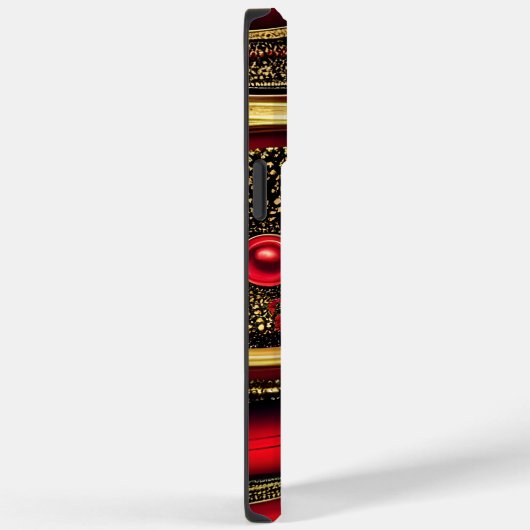 Slank en geavanceerd: rood en goudAbstract Case-Mate iPhone Case (Achterkant / Rechts)