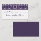 Slank en gepolijst bruiloft, Paarse kaarten Plaatskaartje (Voorkant / Achterkant)