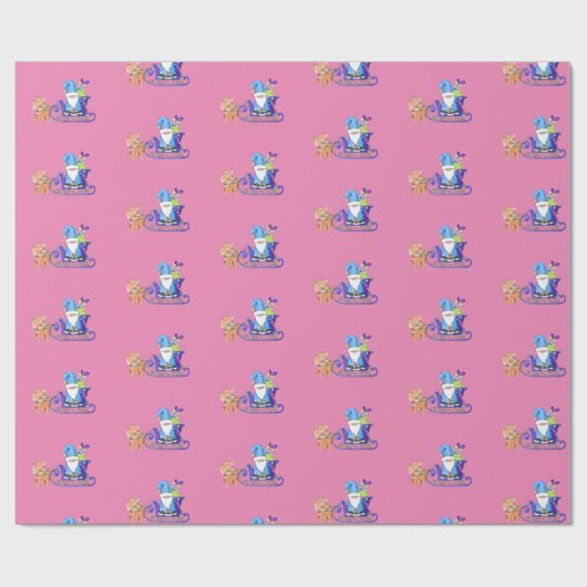 Slank en helderheid, unieke kleurenkerststijl cadeaupapier (Vlak)