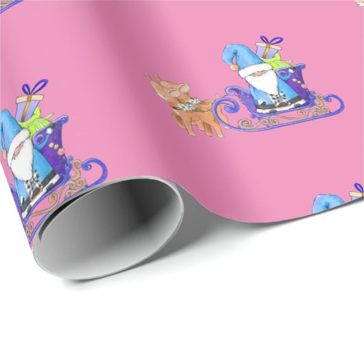 Slank en helderheid, unieke kleurenkerststijl cadeaupapier (Rol Hoek)