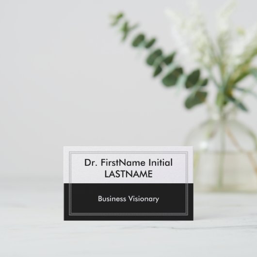 Slank en modern Business Visionary Visitekaartje (Staand voorkant)