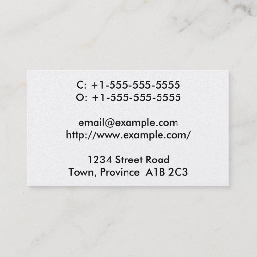 Slank en modern Business Visionary Visitekaartje (Achterkant)