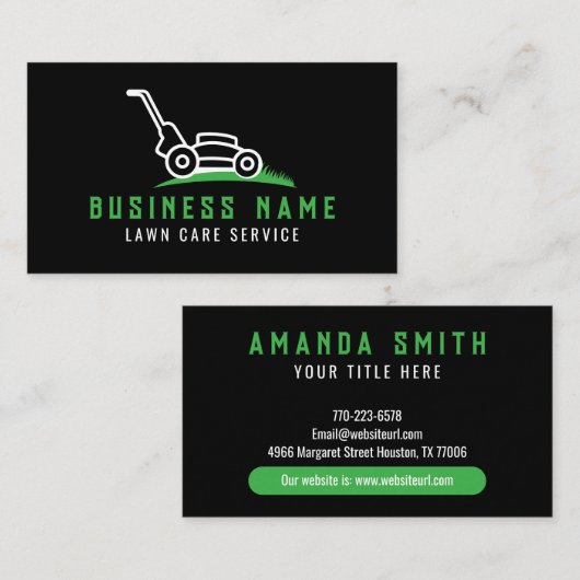 Slank en modern tuinonderhoud visitekaartje (Voorkant / Achterkant)